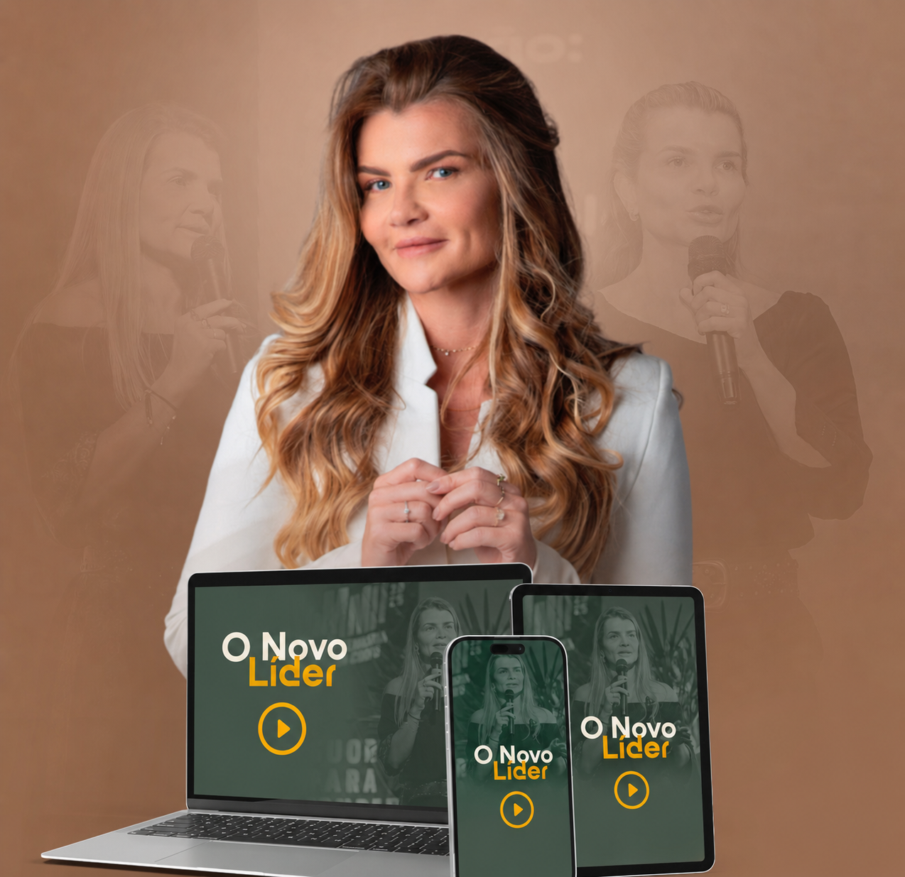 Erika Linhares em encontro ao vivo com alunos do Novo Líder